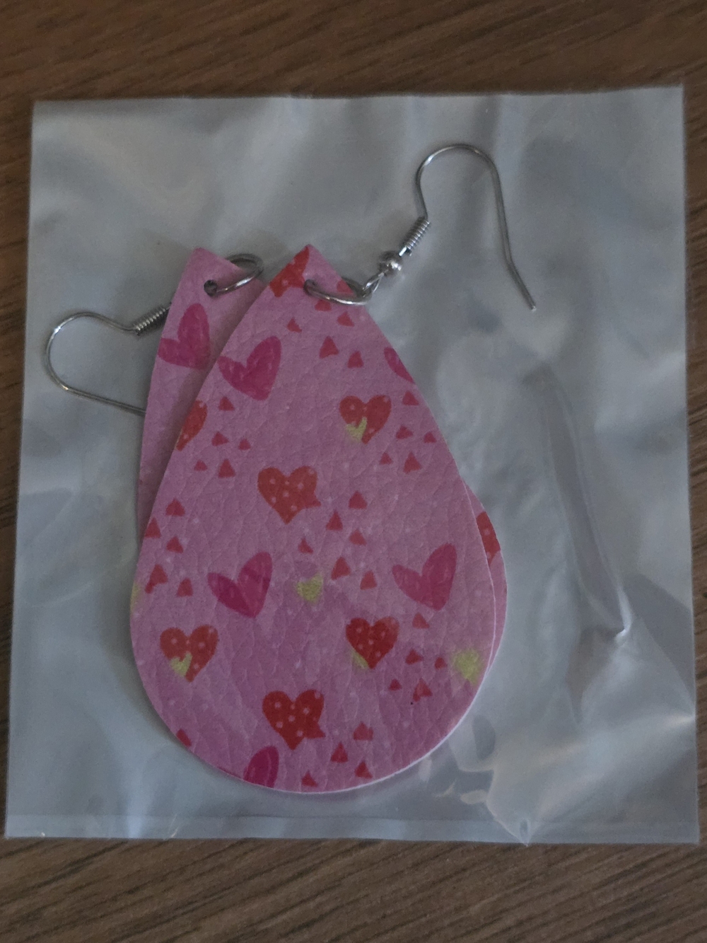 Pink Heart Dangle Earrings - Women's Jewelry